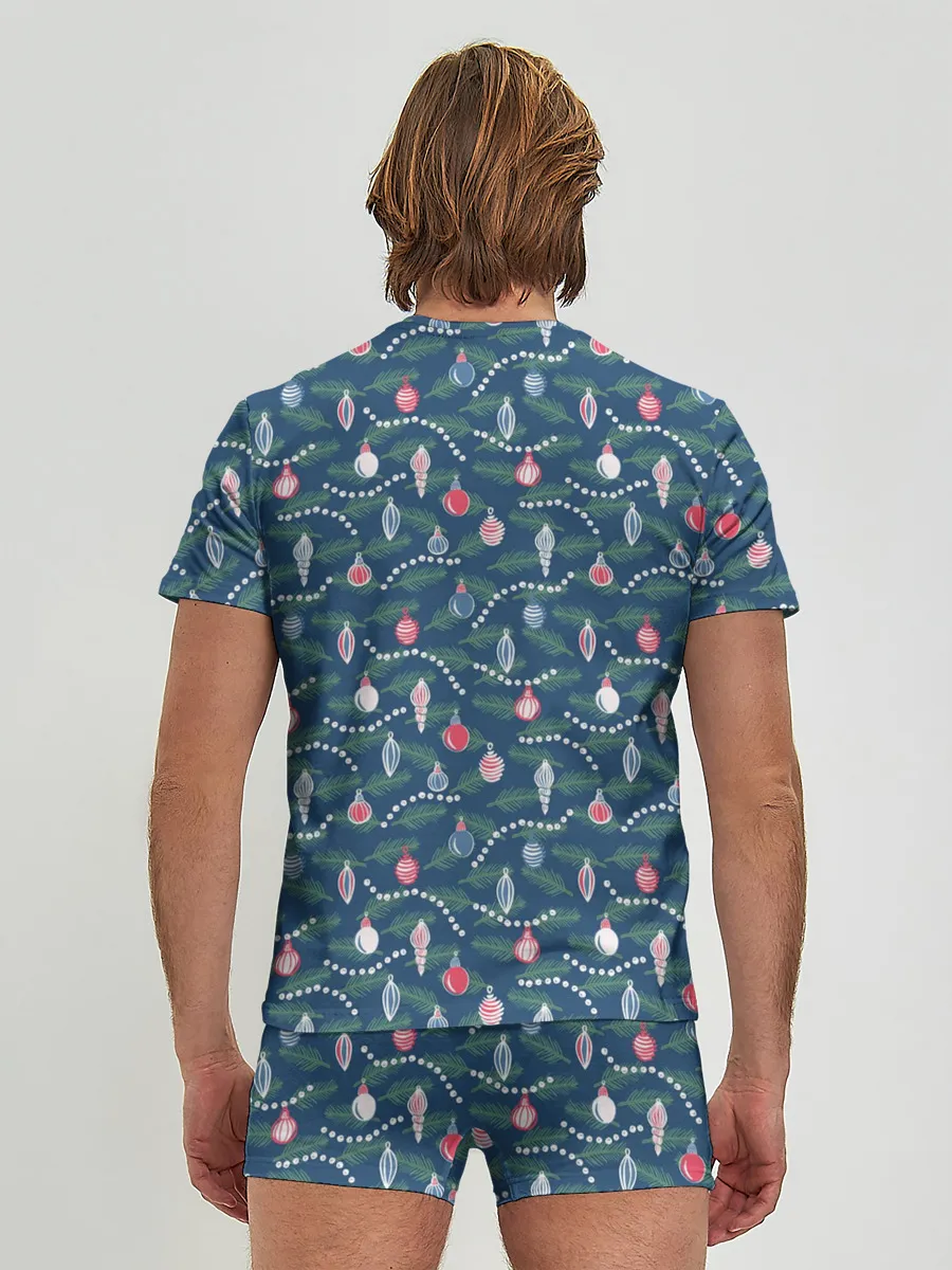 Мужские трусы с футболкой / Новогодняя Ёлка