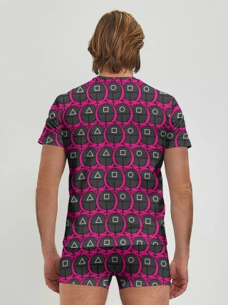 Мужские трусы с футболкой / ИГРА В КАЛЬМАРА, МНОГО СТРАЖНИКОВ