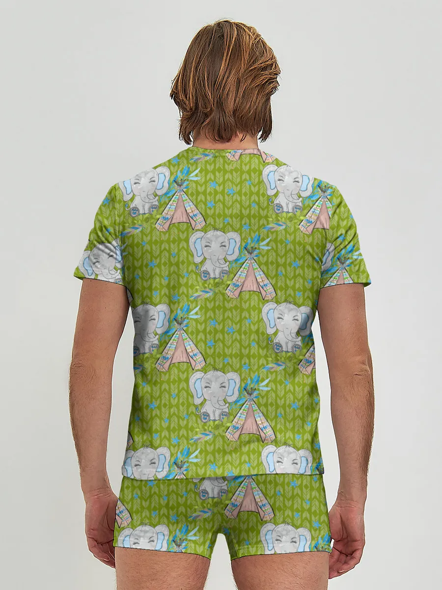 Мужские трусы с футболкой / Слоник и вигвам