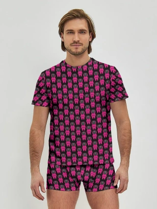 Мужские трусы с футболкой / СТРАЖИ | SQUID GAME