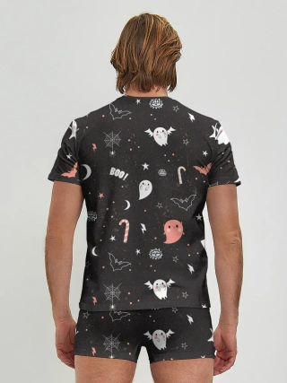 Мужские трусы с футболкой / Halloween Dark