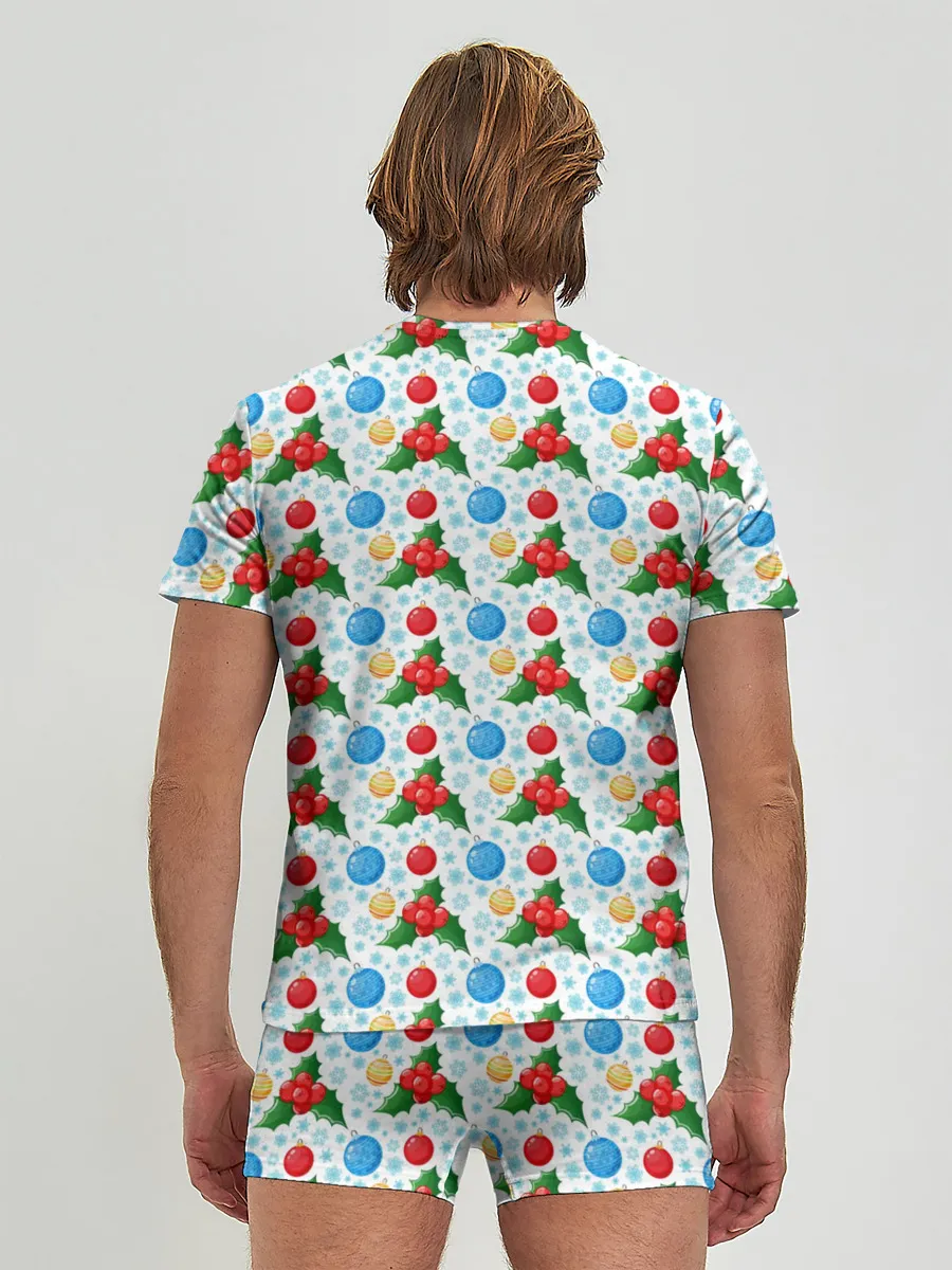 Мужские трусы с футболкой / Новогодняя Символика