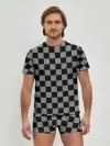 Мужские трусы с футболкой / Шахматные Клетки