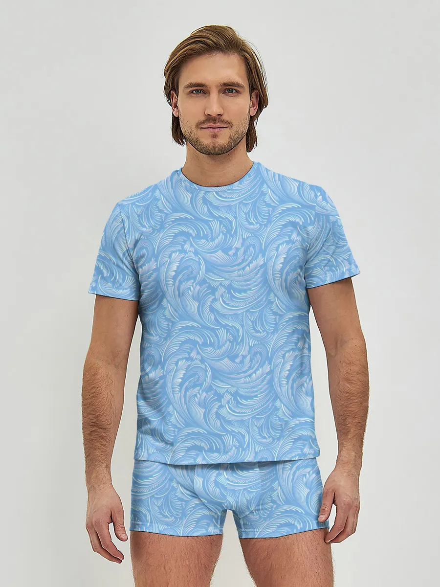 Мужские трусы с футболкой / Морозный Иней