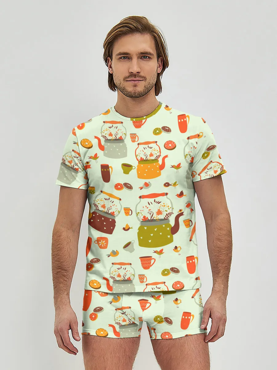 Мужские трусы с футболкой / осенние чаепитие