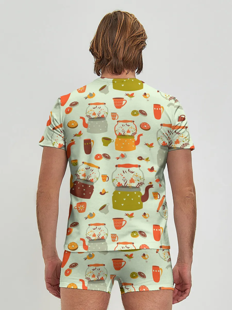 Мужские трусы с футболкой / осенние чаепитие