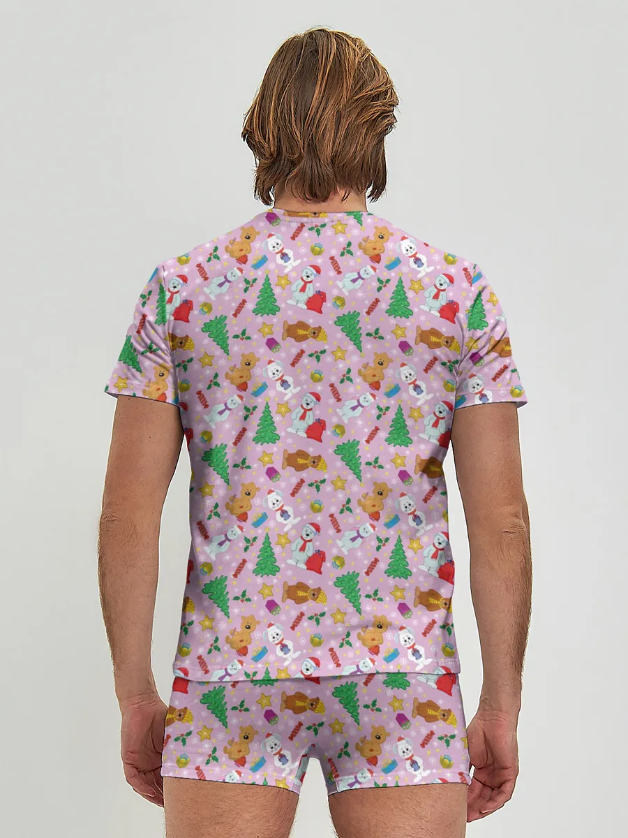 Мужские трусы с футболкой / Новогодние Зверюшки