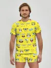 Мужские трусы с футболкой / Губка Боб паттерн