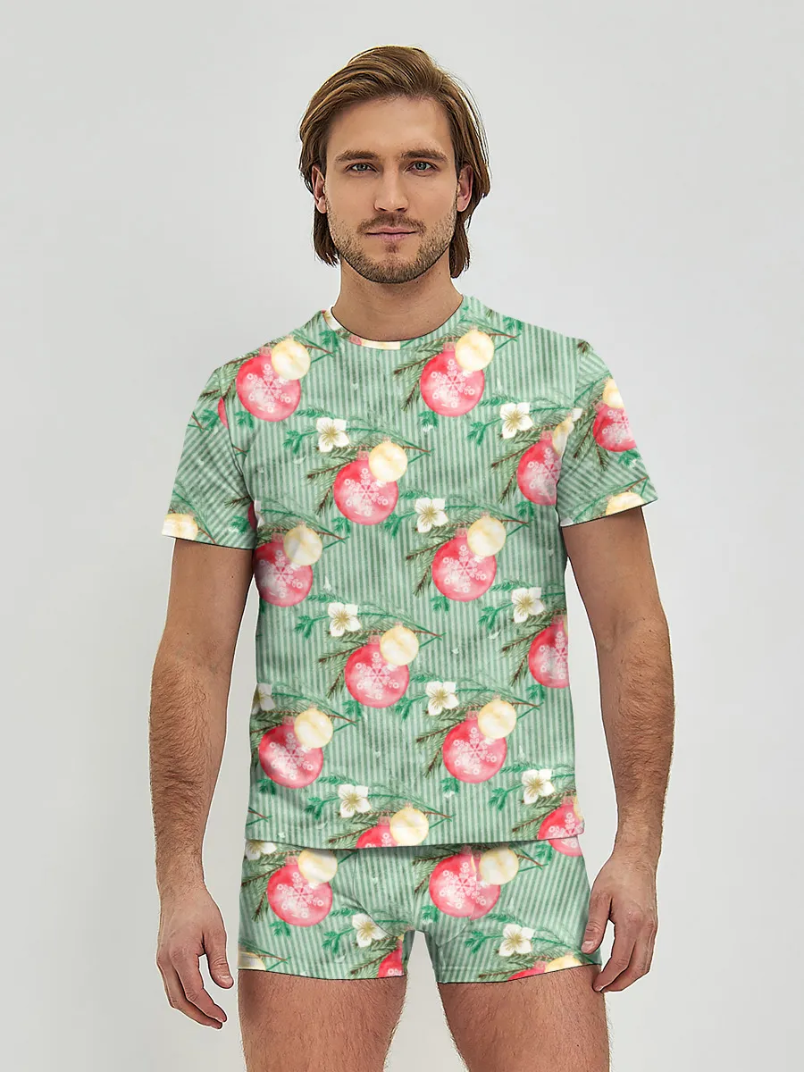 Мужские трусы с футболкой / Елочные игрушки шары