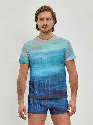 Мужские трусы с футболкой / Небесные потеки