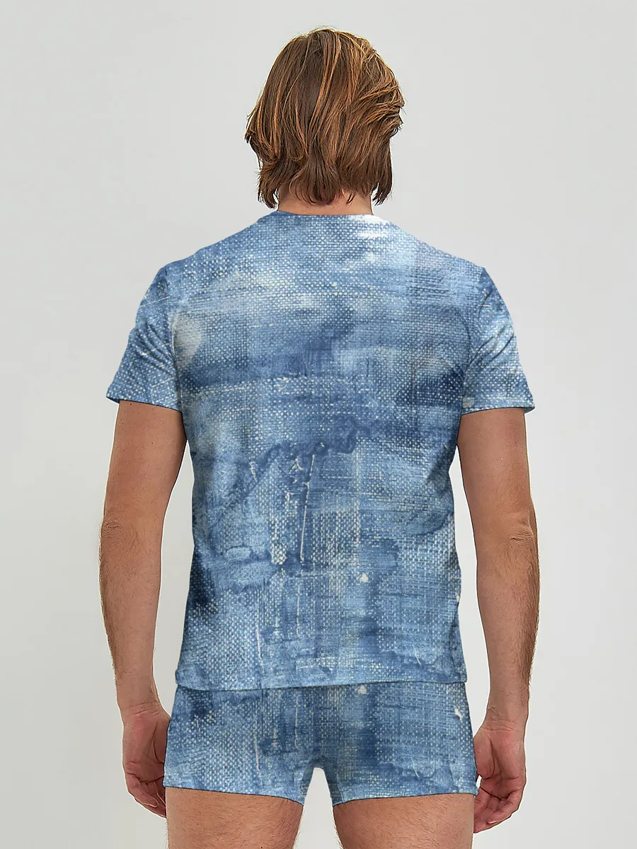 Мужские трусы с футболкой / Джинсовые мазки