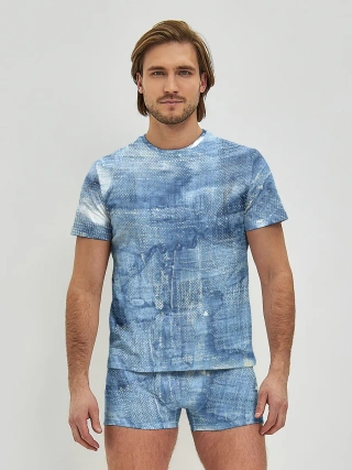 Мужские трусы с футболкой / Джинсовые мазки