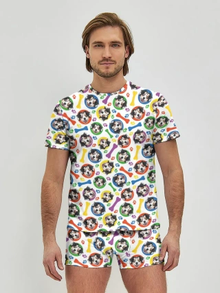 Мужские трусы с футболкой / Австралийская Овчарка