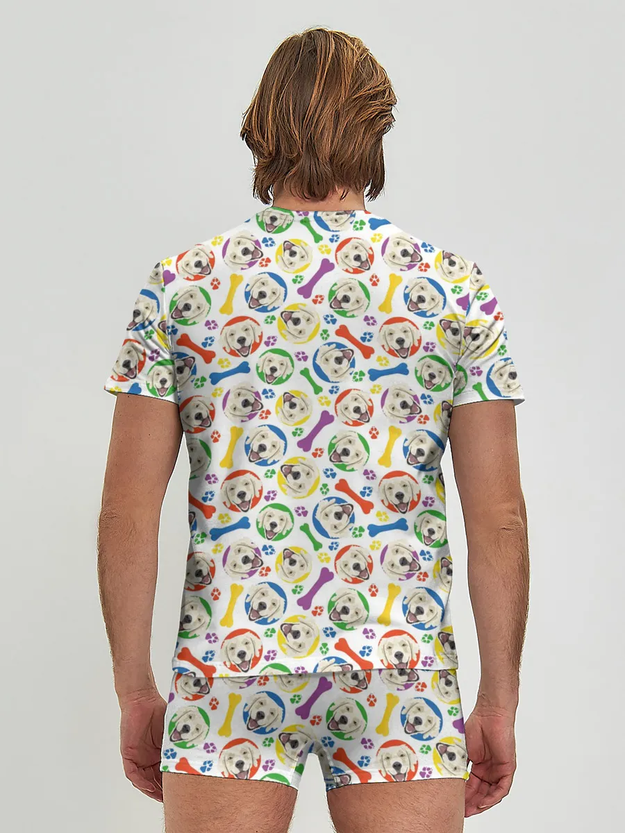 Мужские трусы с футболкой / Золотистый Ретривер