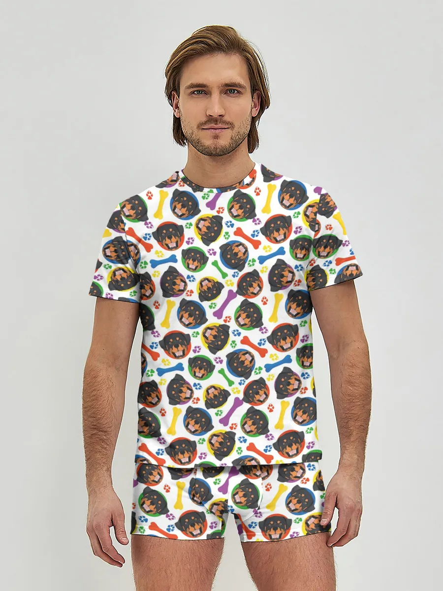 Мужские трусы с футболкой / Ротвейлер