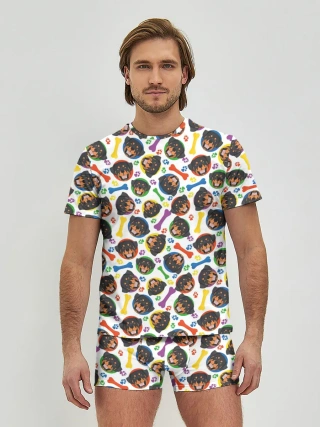 Мужские трусы с футболкой / Ротвейлер