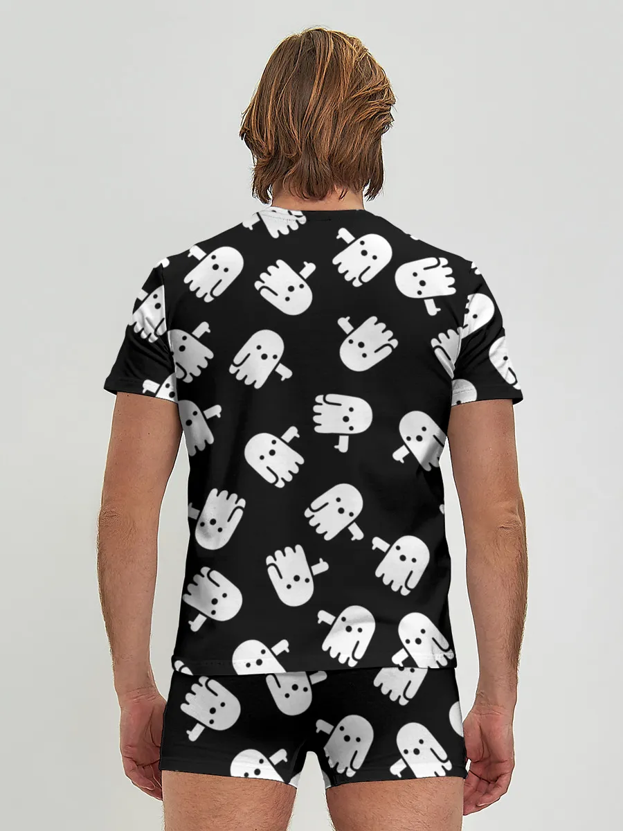 Мужские трусы с футболкой / ПРИВИДЕНИЯ УЗОР / HALLOWEEN