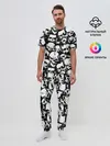 Мужская пижама с брюками / черепа