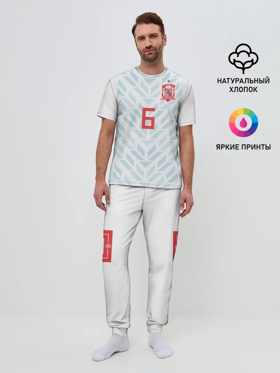 Мужская пижама с брюками / Iniesta away WC 2018