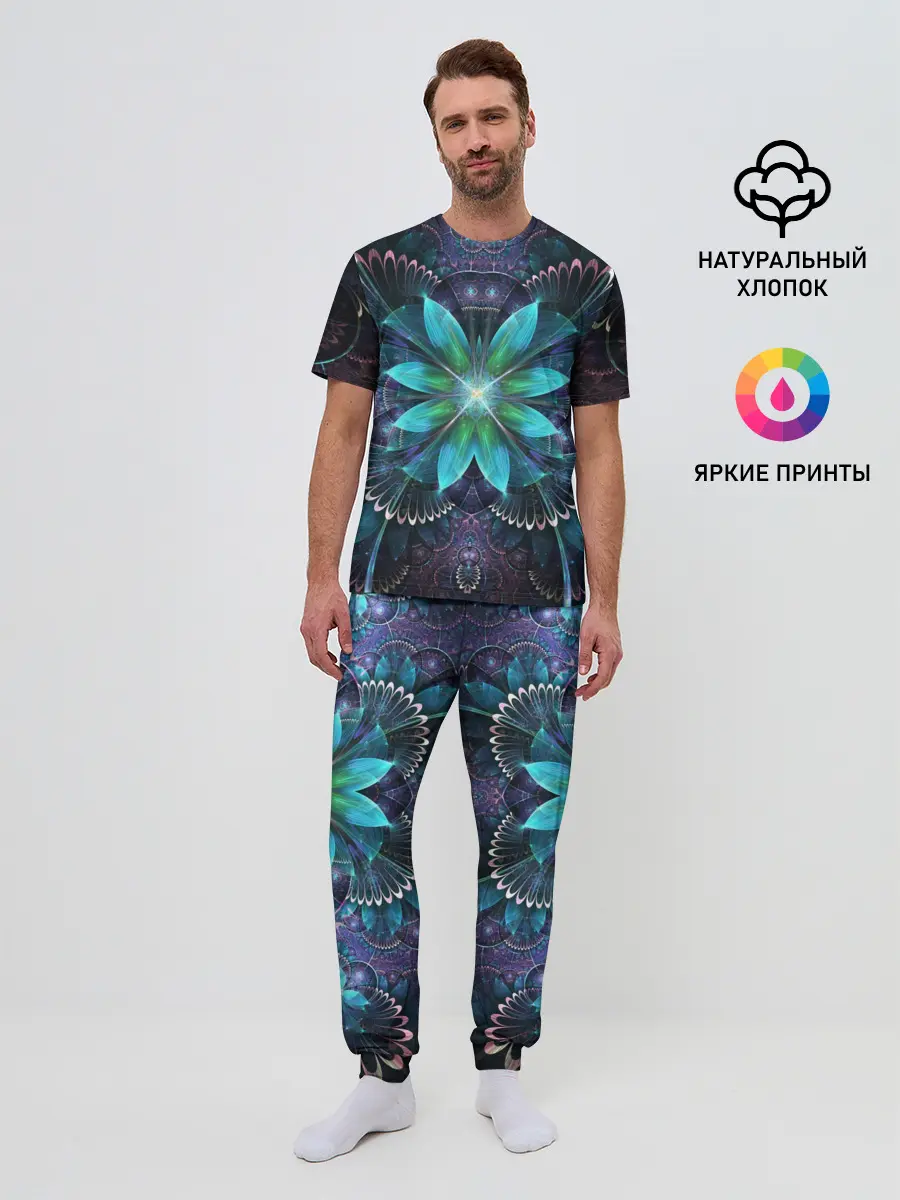 Мужская пижама с брюками / Астральная мандала