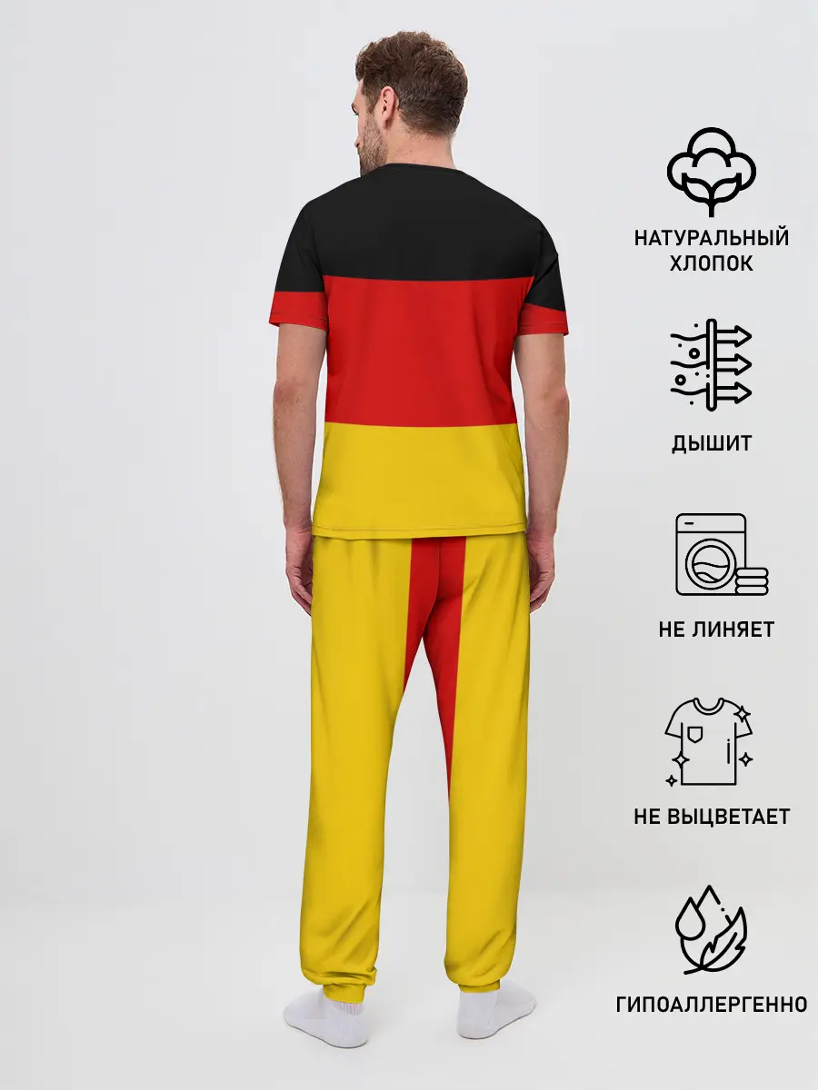 Мужская пижама с брюками / Сборная Германии флаг