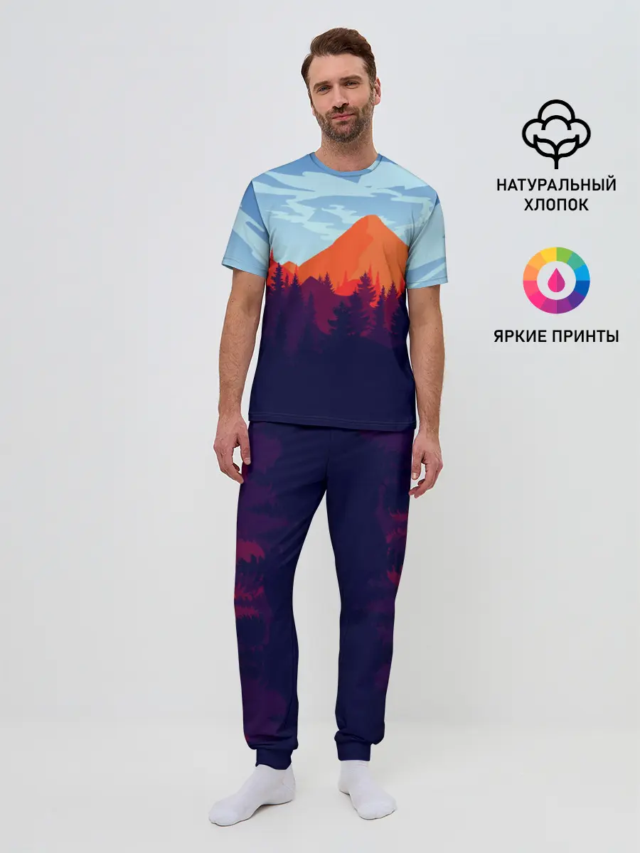 Мужская пижама с брюками / Firewatch collection