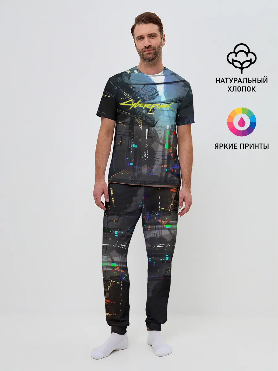 Мужская пижама с брюками / Cyber Punk 2077