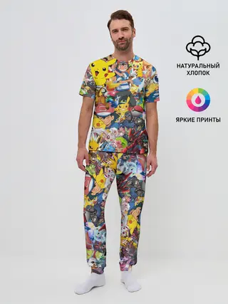 Мужская пижама с брюками / Pokemon