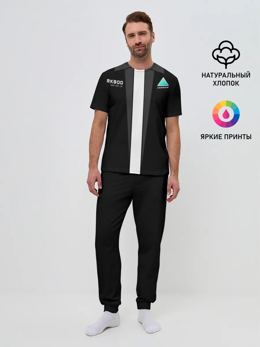 Мужская пижама с брюками / RK800 без галстука