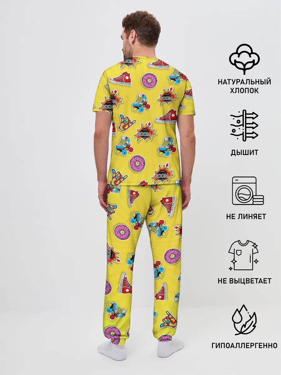 Мужская пижама с брюками / Pop Art