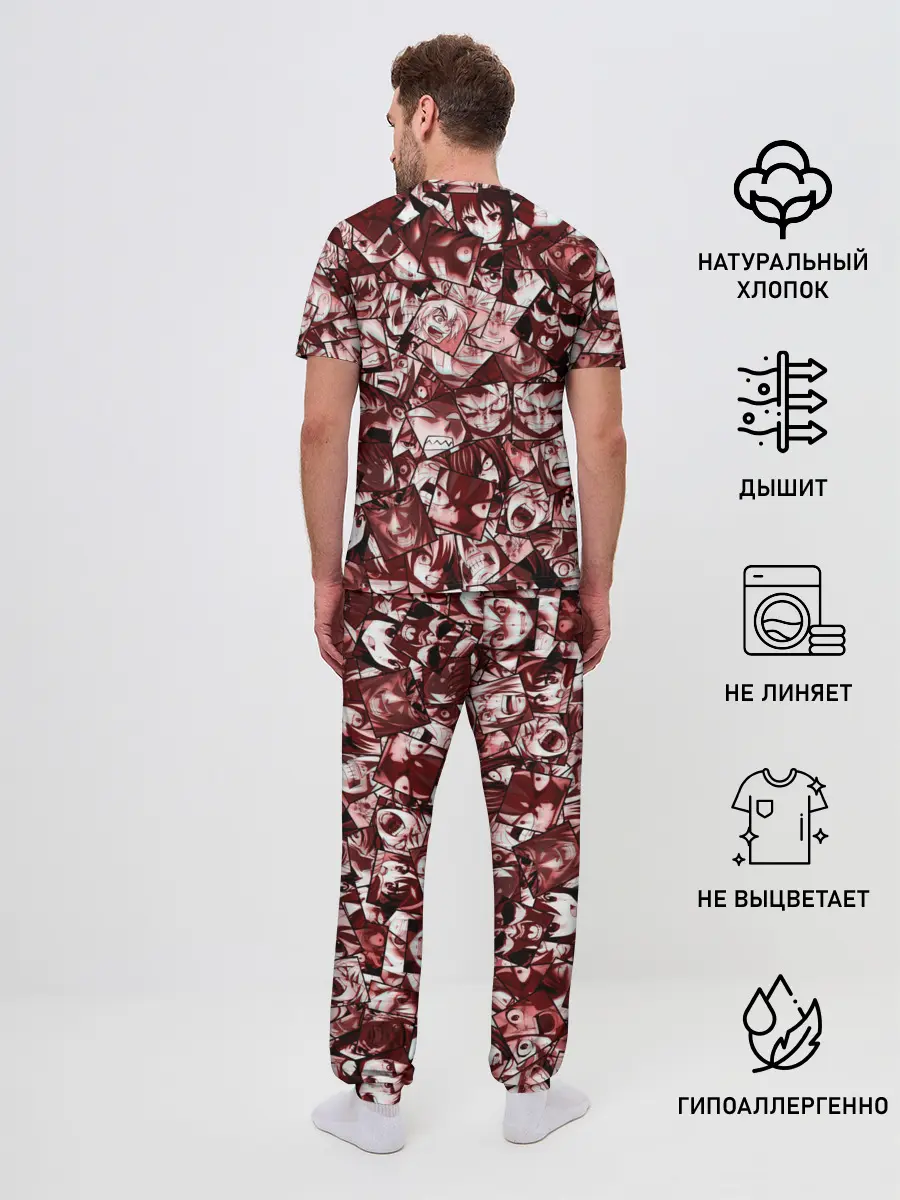 Мужская пижама с брюками / Ярость аниме