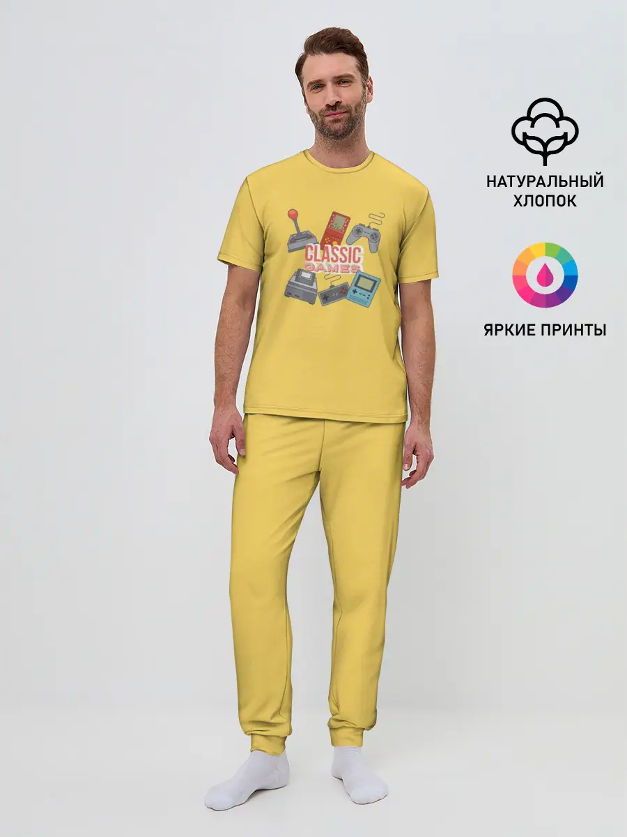 Мужская пижама с брюками / Classic games
