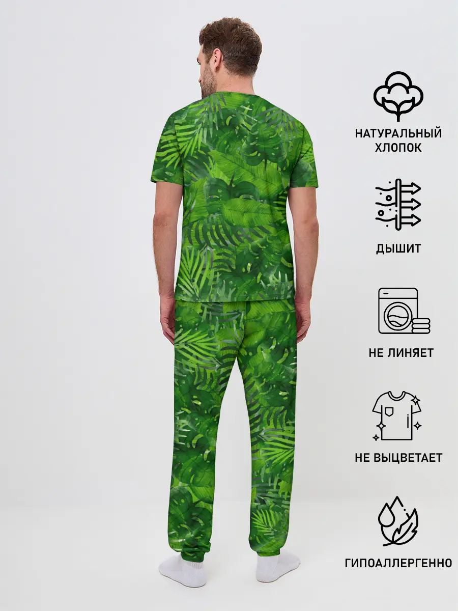 Мужская пижама с брюками / Тропики