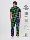 Мужская пижама с брюками / AC DC. Паттерн Градиент