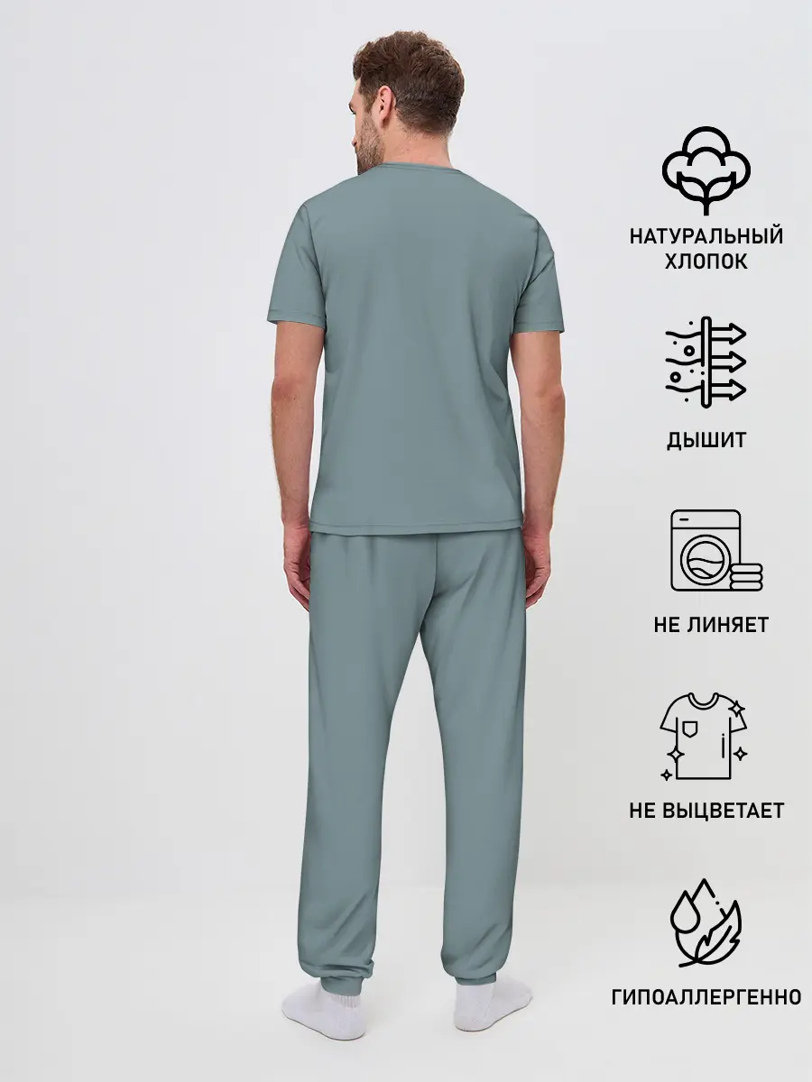 Мужская пижама с брюками / Нора - синки Ято