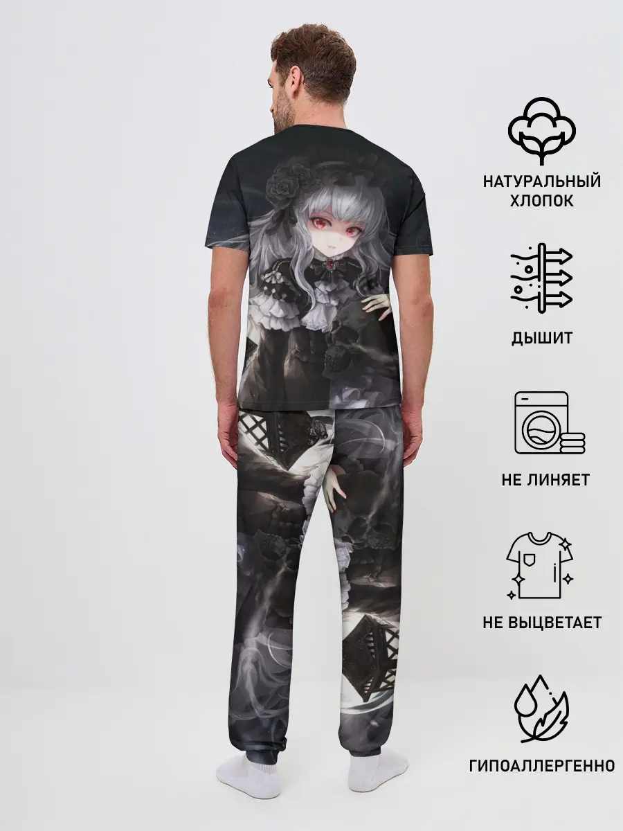 Мужская пижама с брюками / Темная Хатсуне Мику