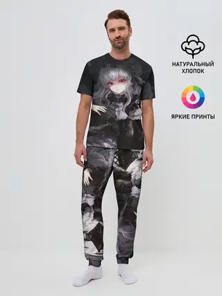 Мужская пижама с брюками / Темная Хатсуне Мику