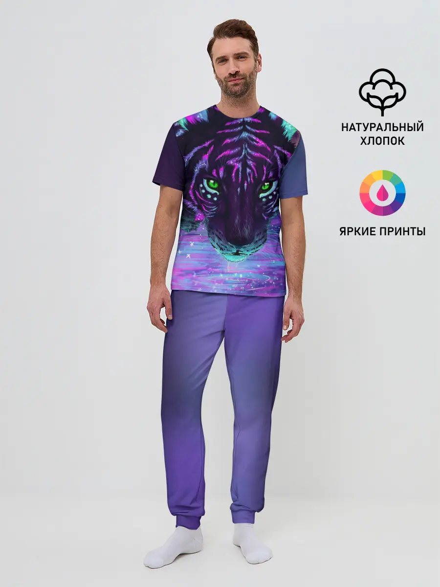 Мужская пижама с брюками / Киса