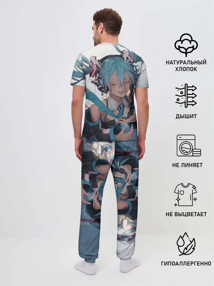 Мужская пижама с брюками / Безумная Хатсуне