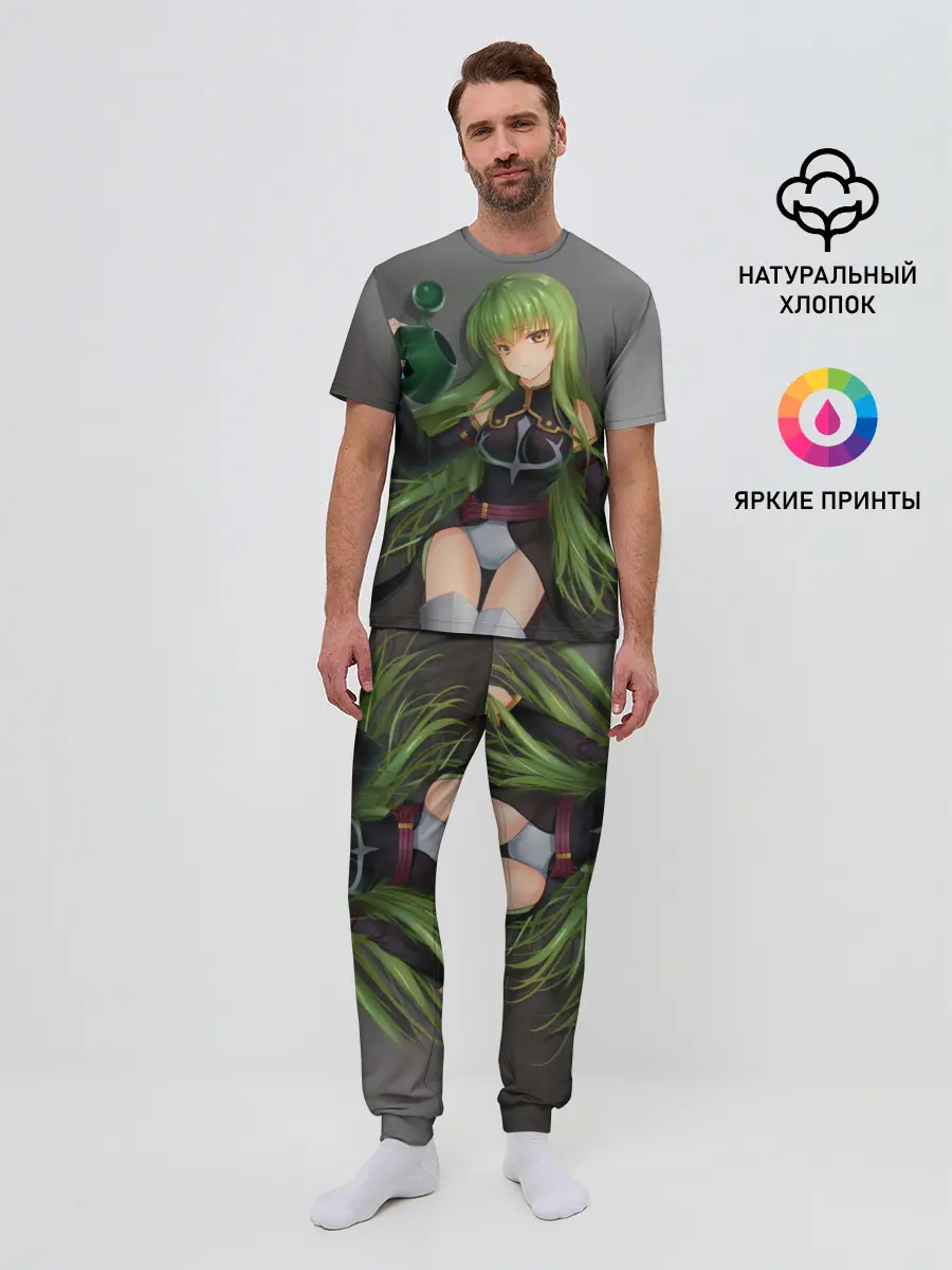 Мужская пижама с брюками / Code Geass art gray