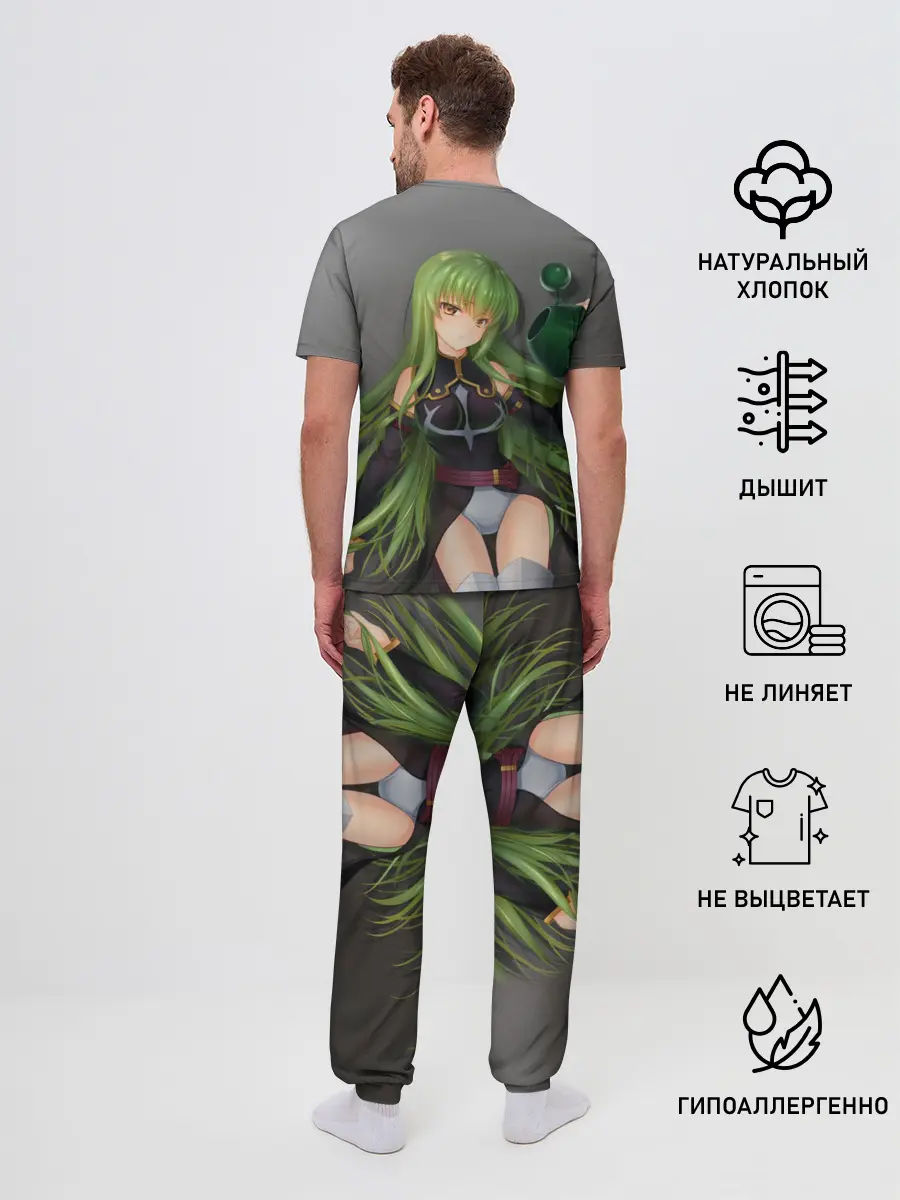 Мужская пижама с брюками / Code Geass art gray