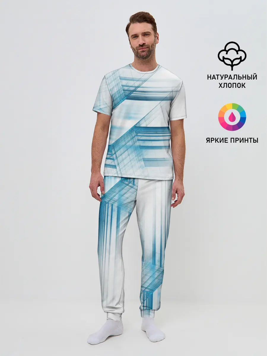 Мужская пижама с брюками / STRIPES