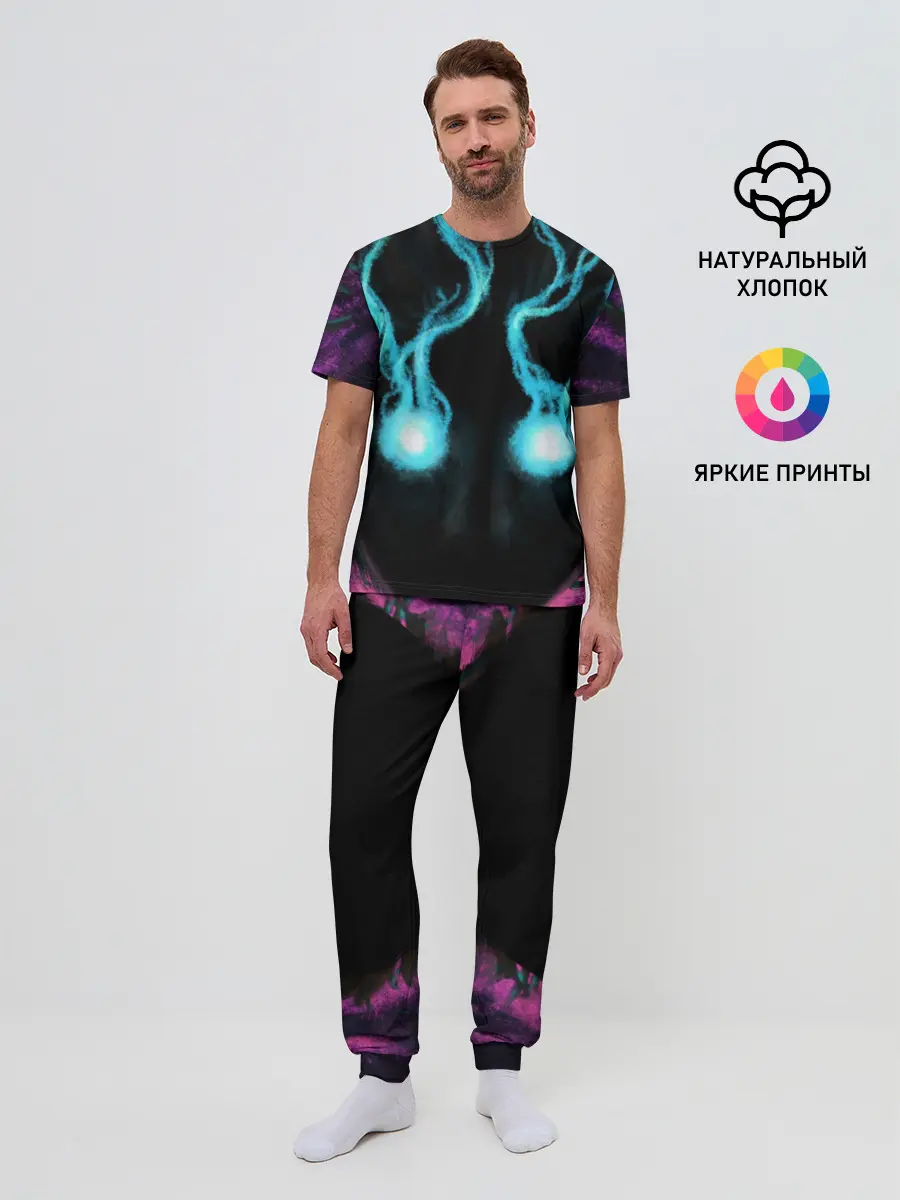 Мужская пижама с брюками / Mob psycho 100 power