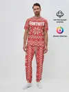 Мужская пижама с брюками / Новогодний Fortnite