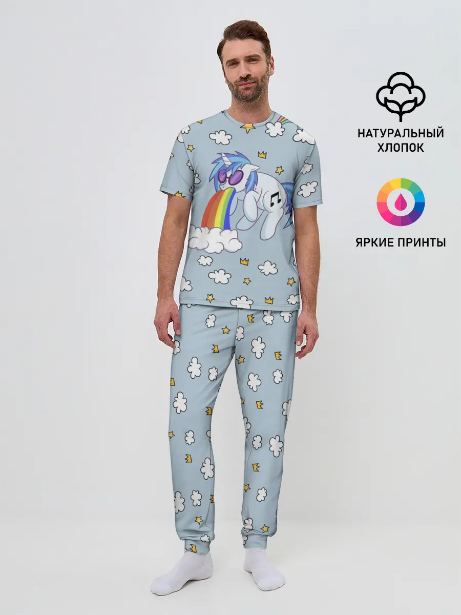 Мужская пижама с брюками / Винил Скрэтч