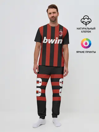 Мужская пижама с брюками / Роналдиньо Милан Ретро