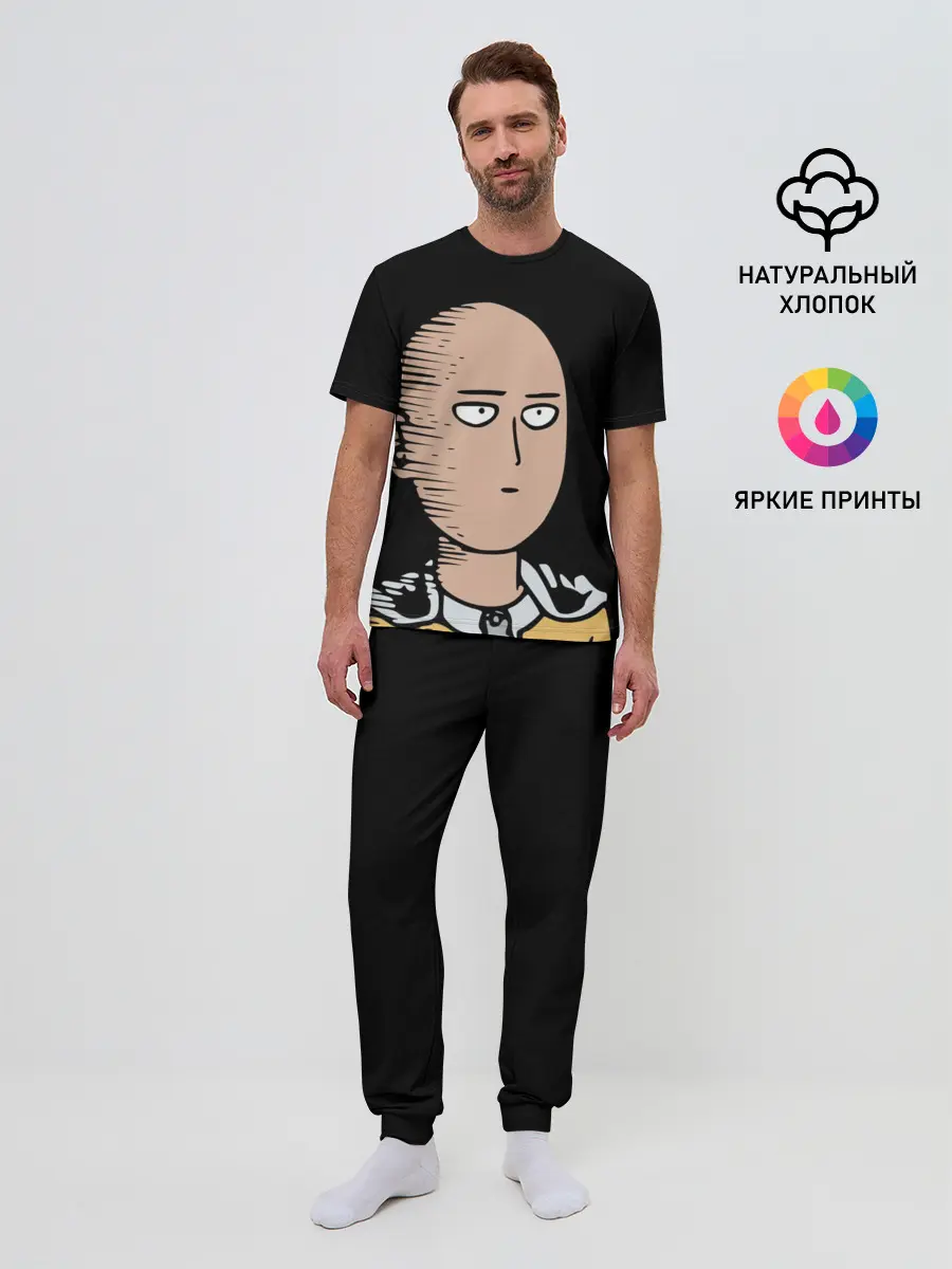 Мужская пижама с брюками / One-Punch Man Ванпачмен