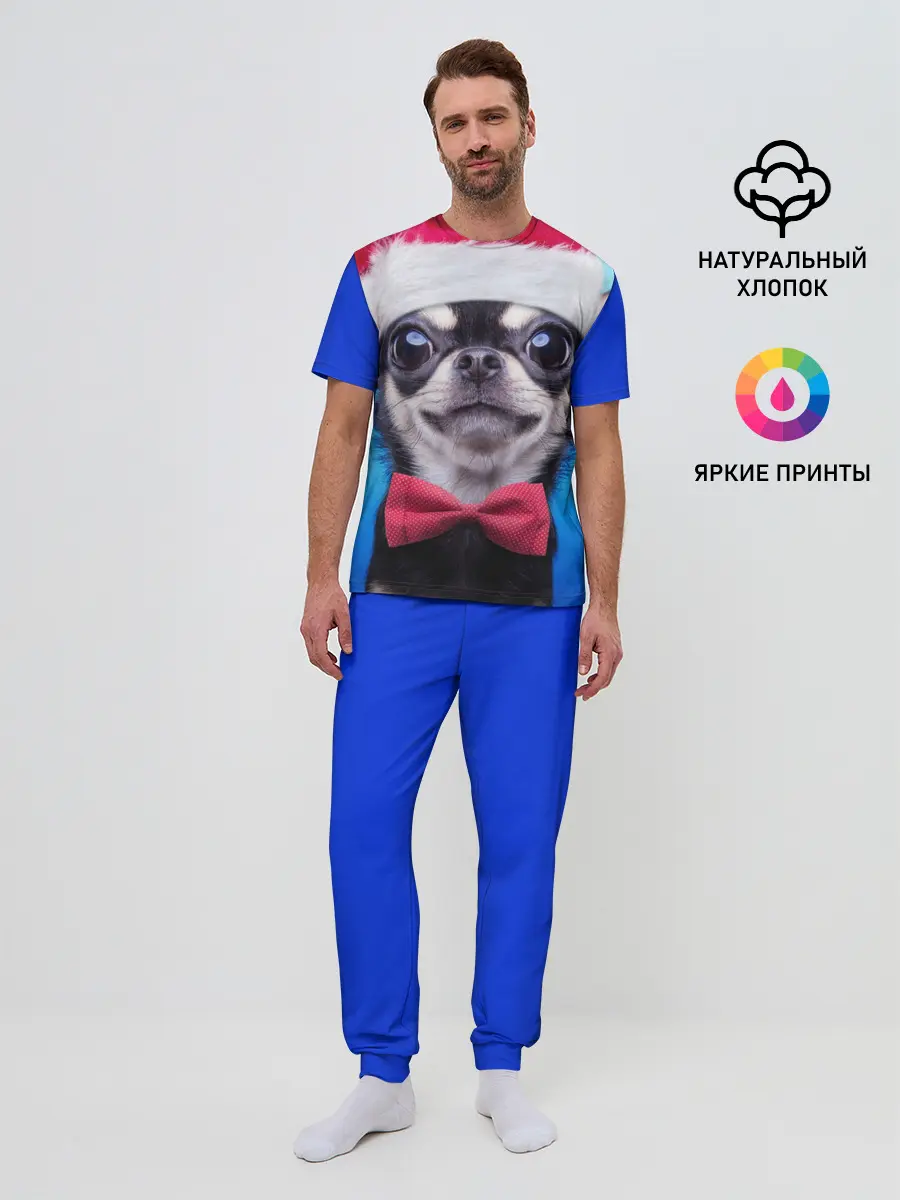 Мужская пижама с брюками / рождество