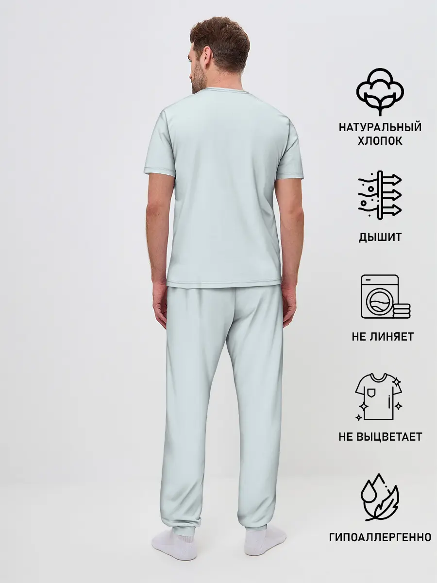 Мужская пижама с брюками / Аниме девочки-двойняшки