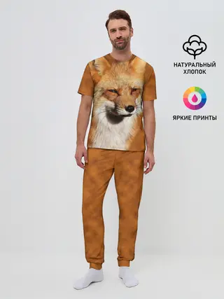 Мужская пижама с брюками / Лисичка